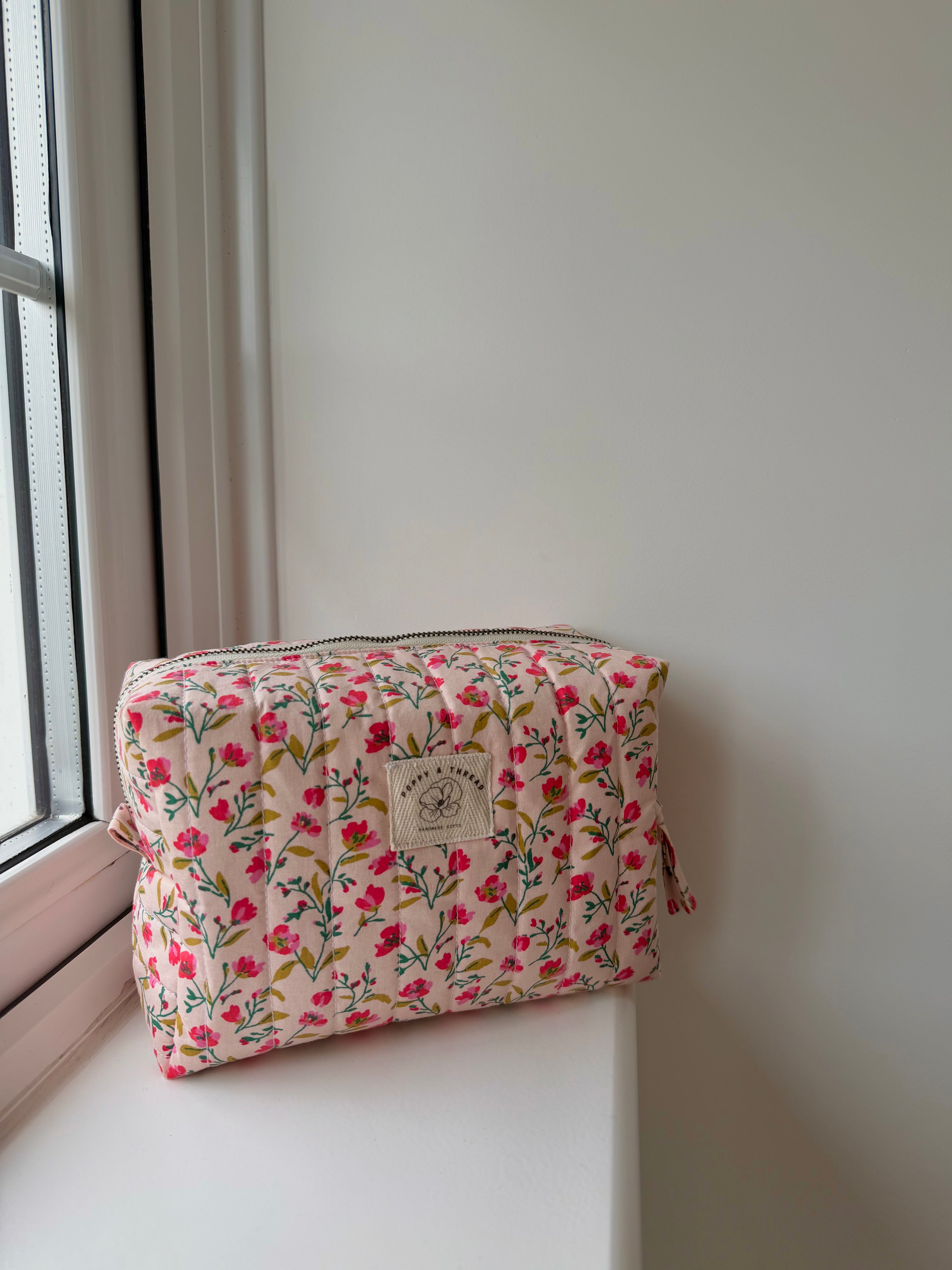 Poppy Patch Makeup Bag