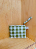 Green Gingham Coin Purse