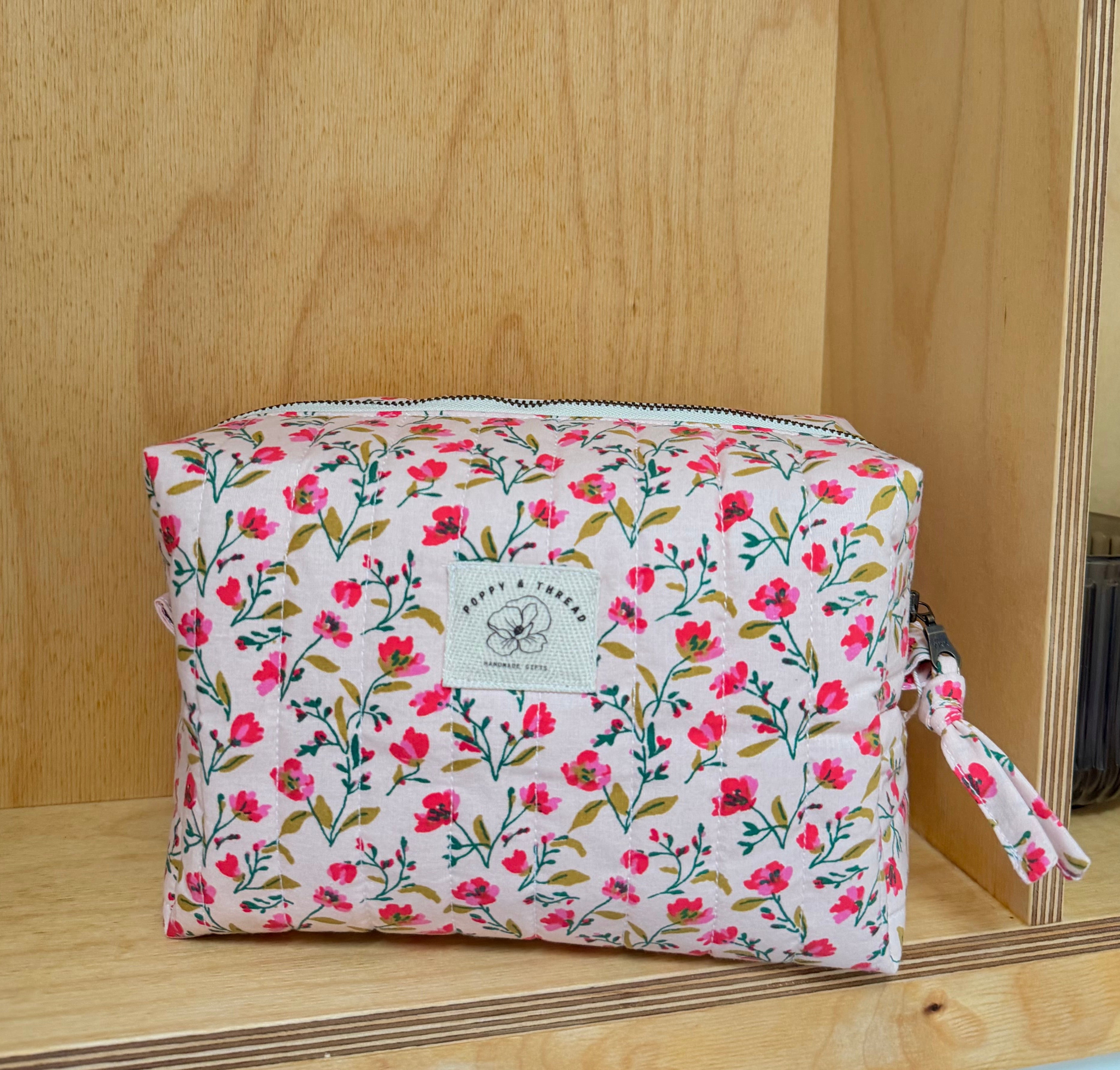 Poppy Patch Makeup Bag