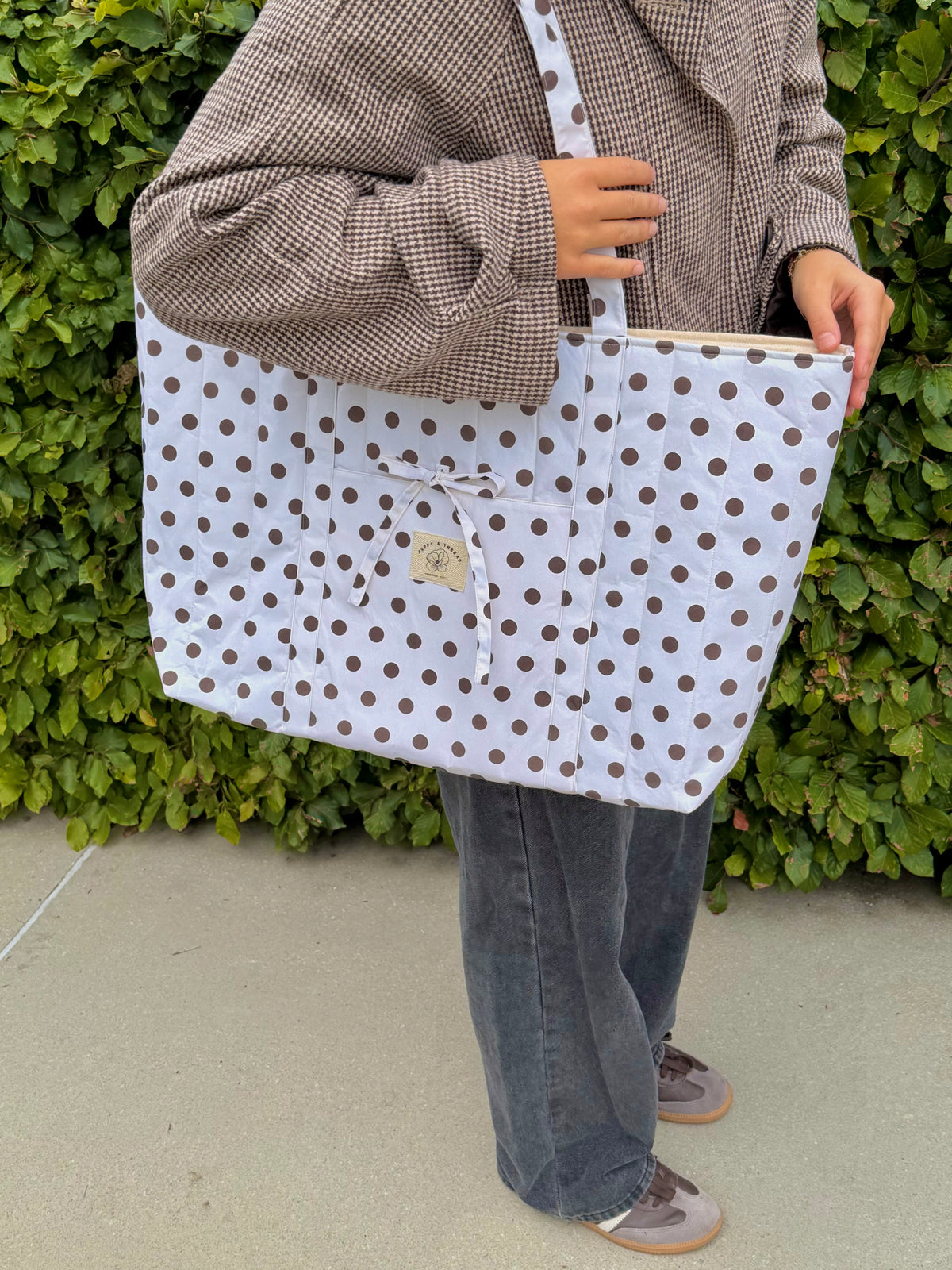 Cream & Brown Polka Dot Overnight Bag – Poppy&Thread