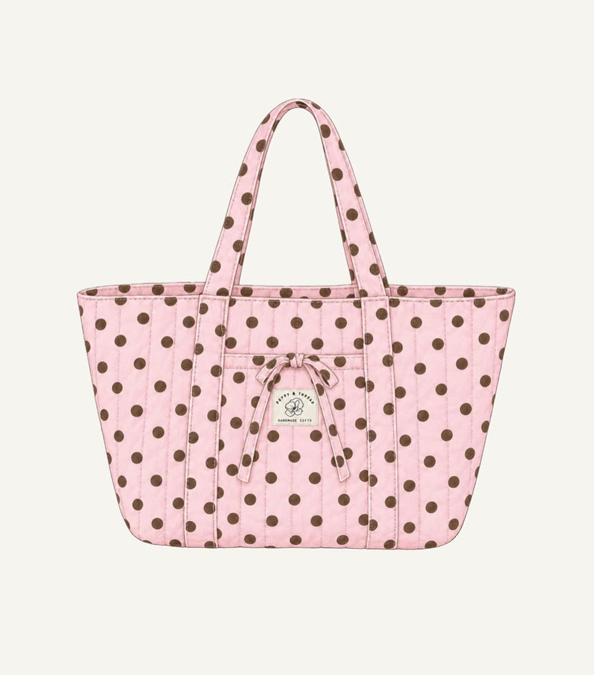 Pink & Brown Polka Dot Overnight Bag – Poppy&Thread