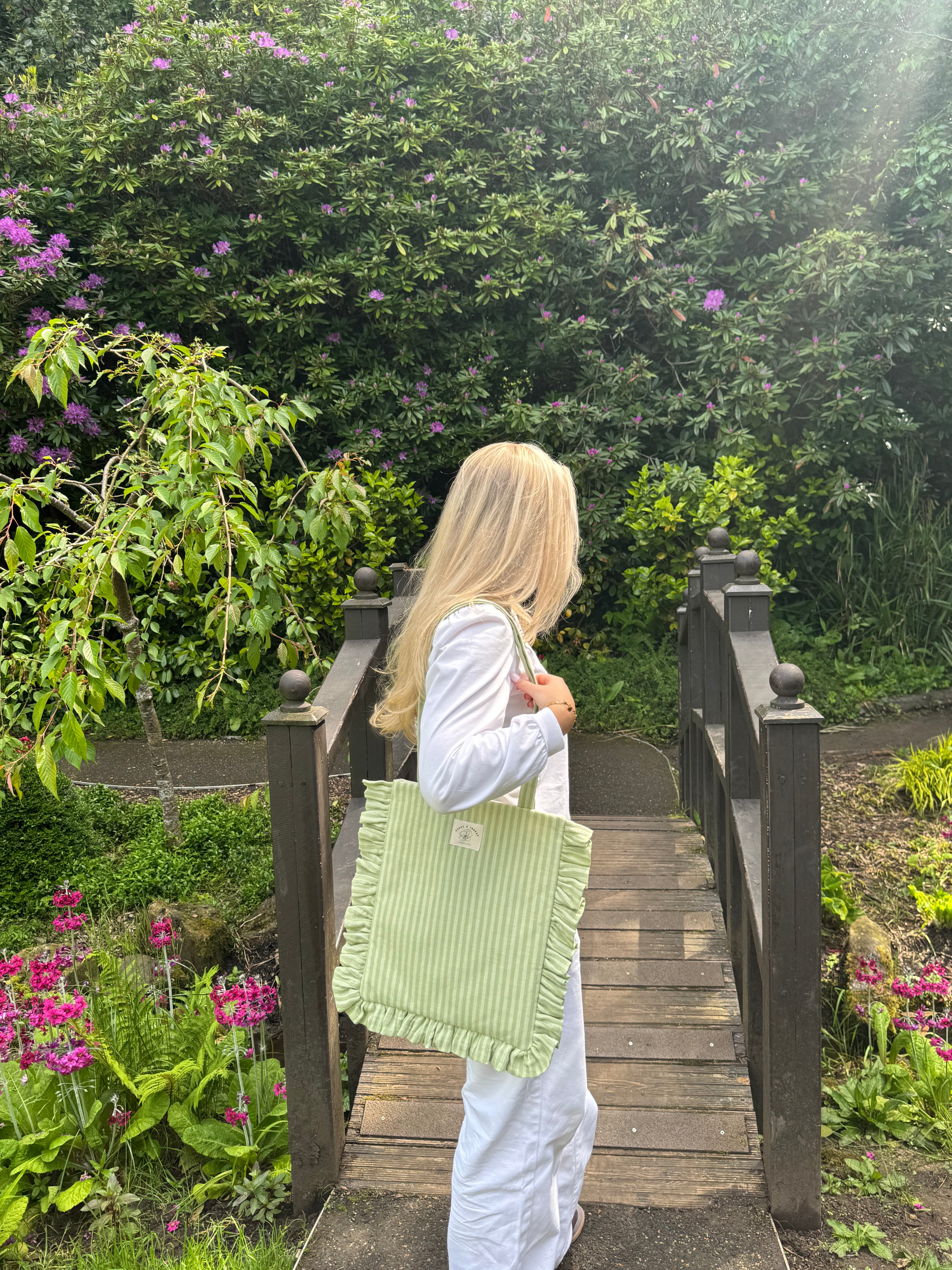 Pistachio Ruffle Tote