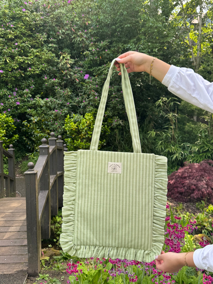 Pistachio Ruffle Tote