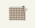Brown Gingham Coin Purse