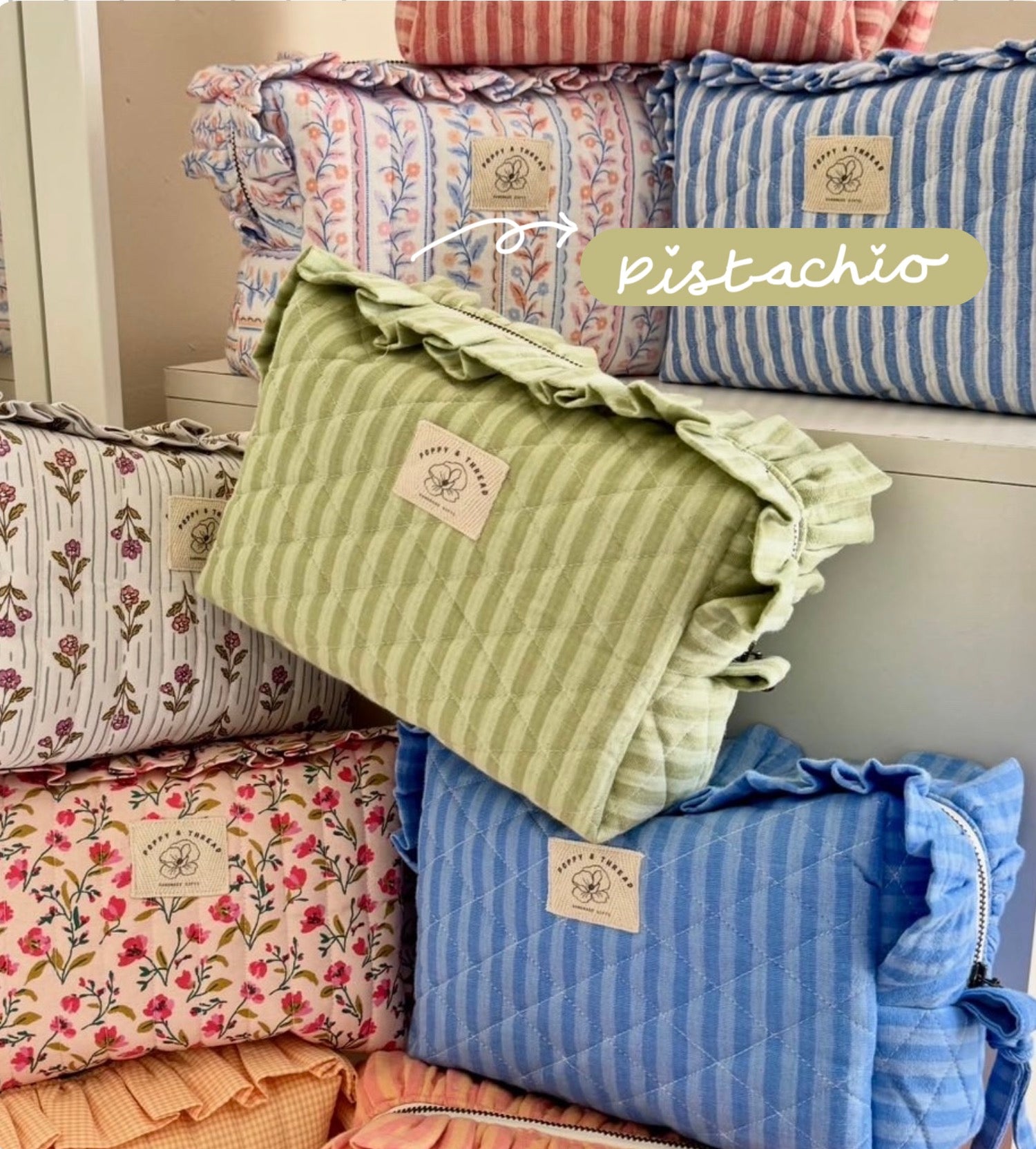 Pistachio Makeup Bag