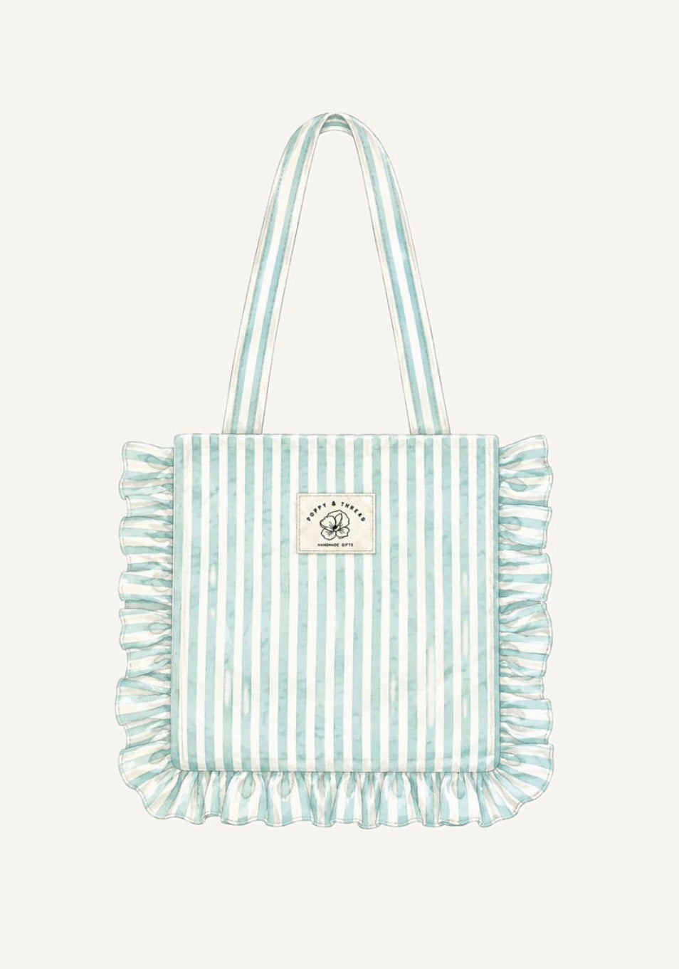 Peppermint Ruffle Tote