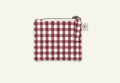 Burgundy Gingham Coin Purse
