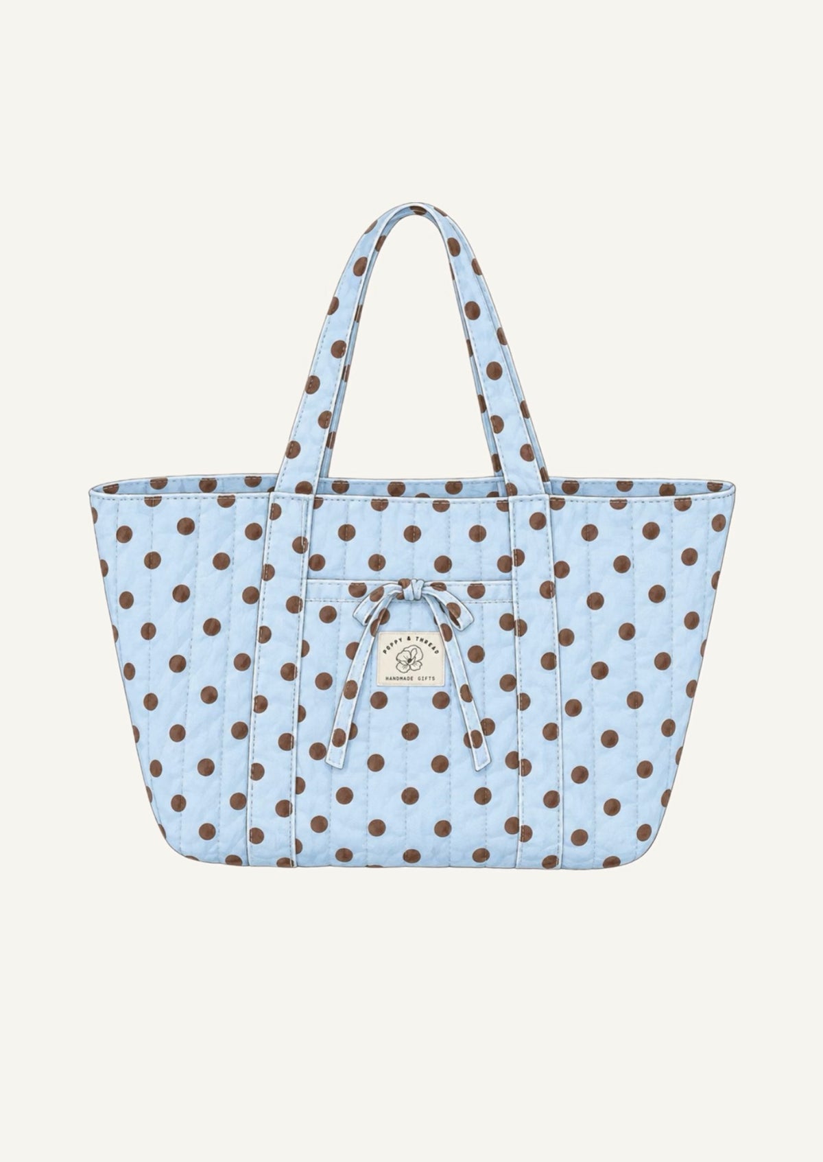 Blue & Brown Polka Dot Overnight Bag – Poppy&Thread