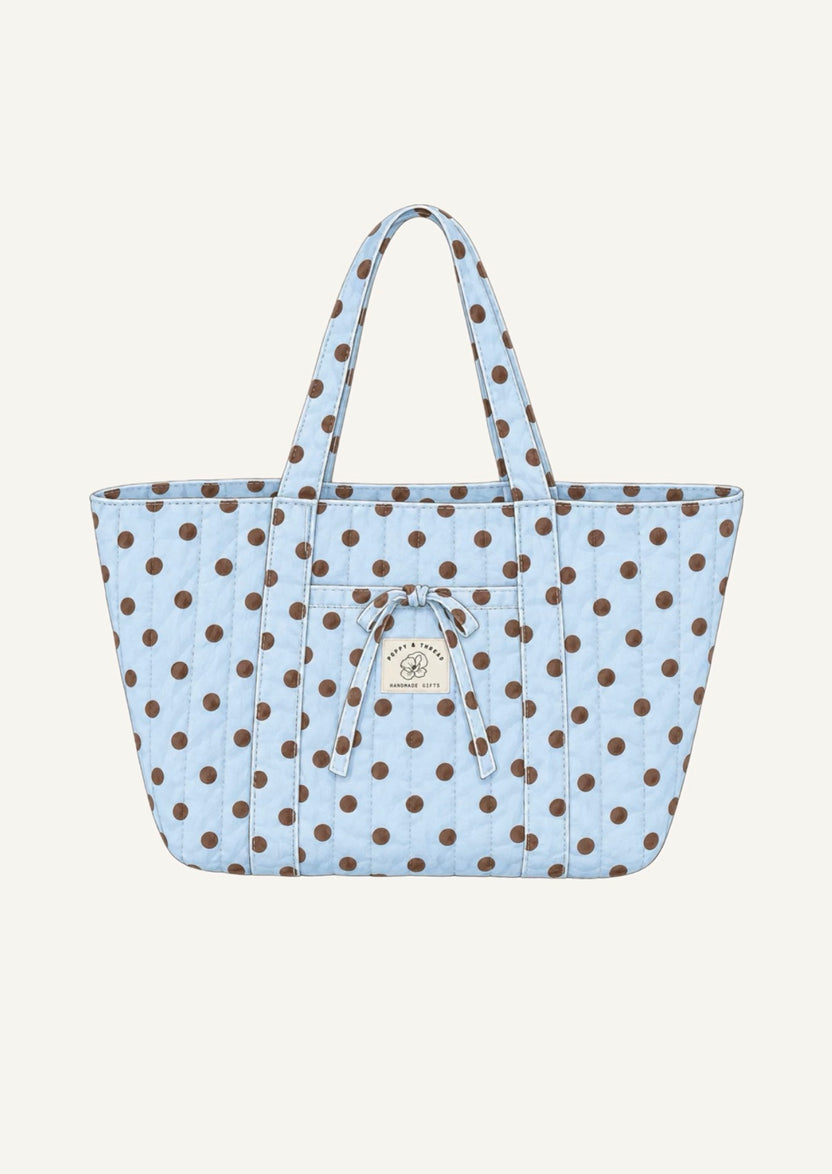 Blue & Brown Polka Dot Overnight Bag – Poppy&Thread