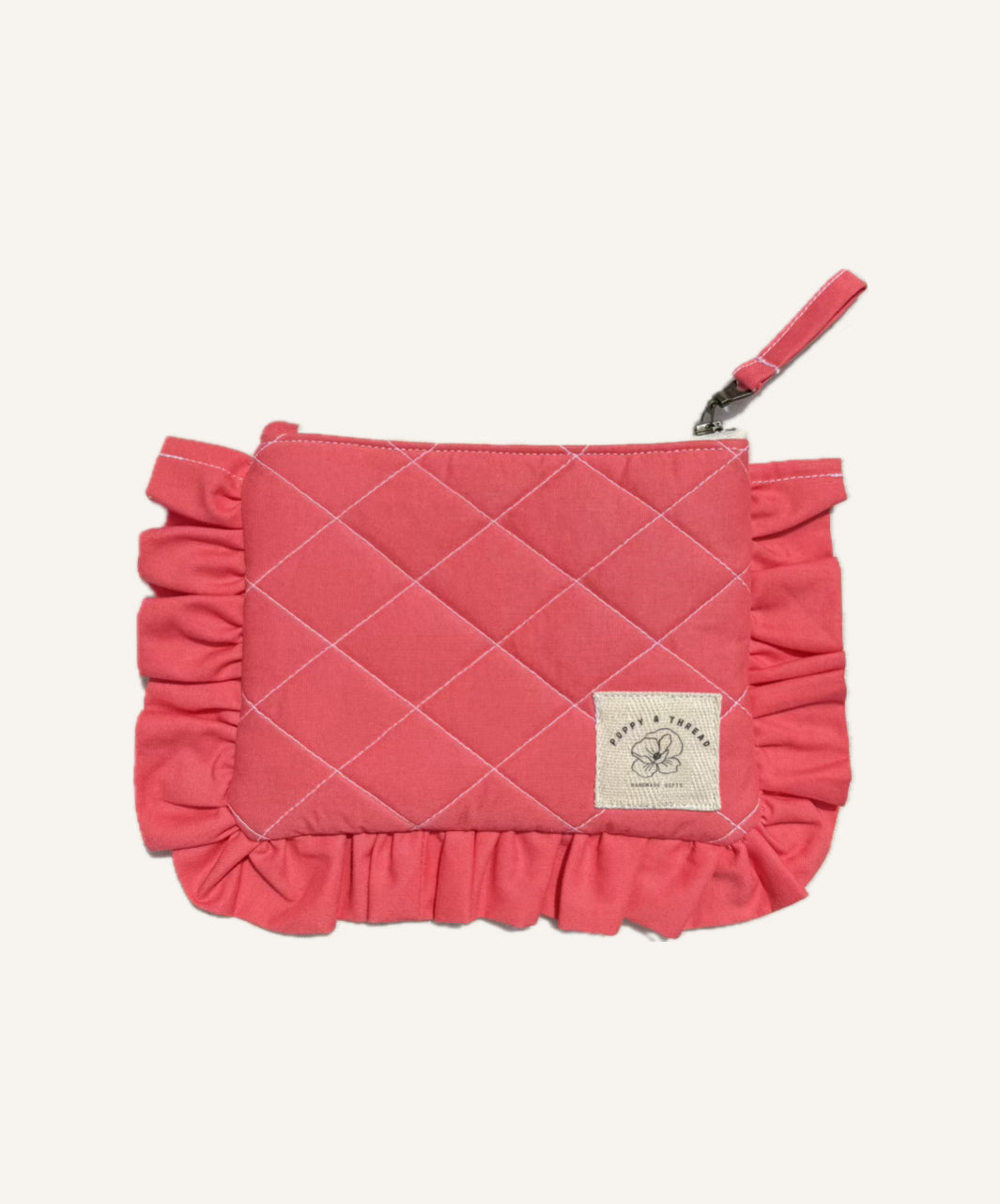 Coral Flat-Lay Pouch