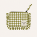 Green Gingham Flat-Lay Pouch