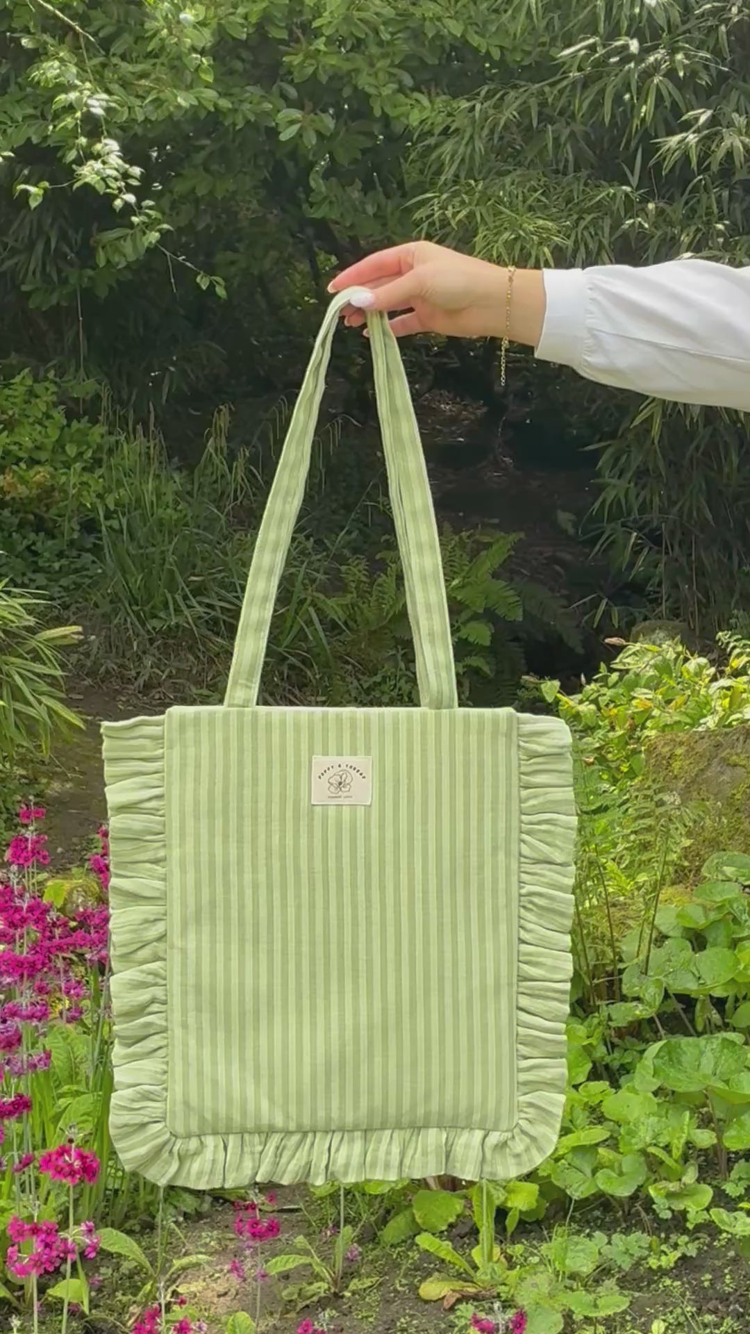 Pistachio Ruffle Tote
